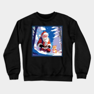 Santa and Corgi Crewneck Sweatshirt